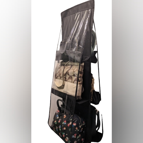 NWT hanging bag organizer - fits 6 purses small to lrg 360° movement open sides - Picture 8 of 8